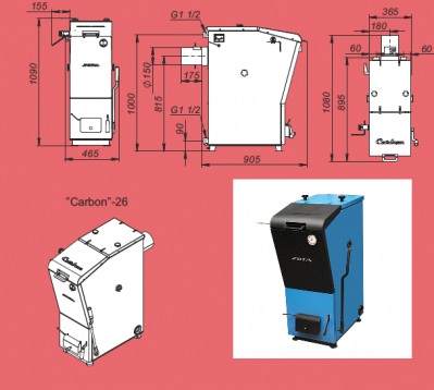 Угольный котел Zota Carbon 26(Карбон)