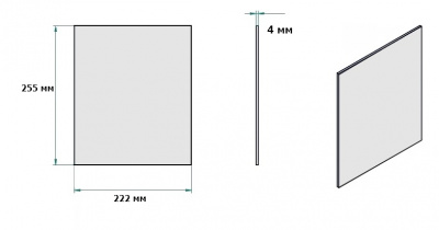 Стекло Robax для печи Маэстро 255*222*4мм