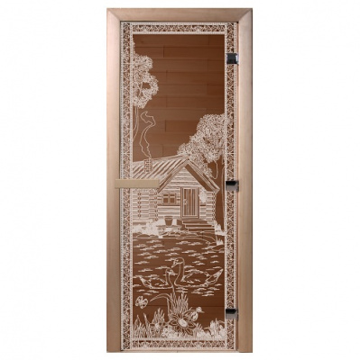 Дверь Doorwood Банька в лесу бронза