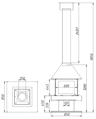 Эклипс островной 4D R 185(графит)
