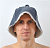Шапка банная из овчины серая